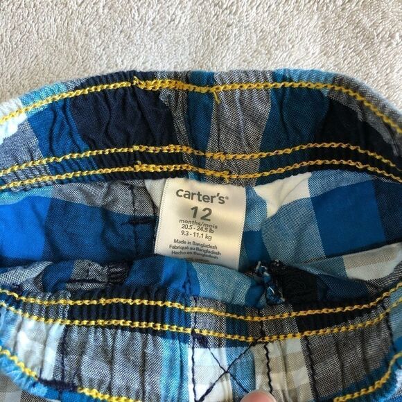 Carter’s Pull On Plaid Shorts - Picture 3 of 4